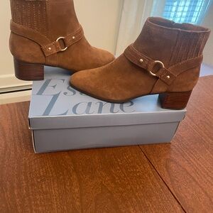 Women's Caramel Suede Ankle Booties